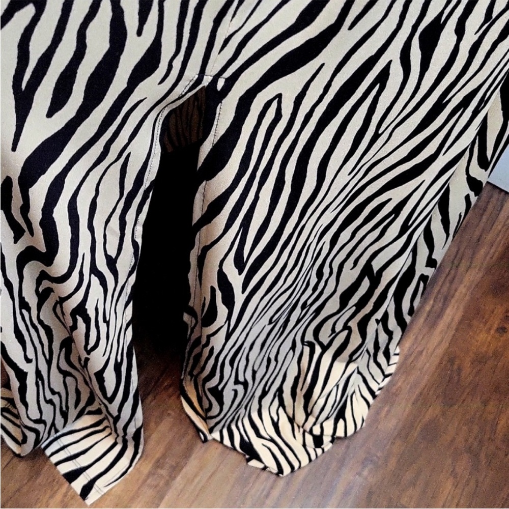 NWT 1X INC International Concepts Zebra Halter Slit Maxi Dress - Picture 9 of 11